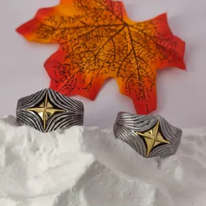 Trendy Retro Handmade All-Cloud Chaoxuan Old Heavy Industry Eye Of God Pattern Irregular Pattern Ring For Men And Women