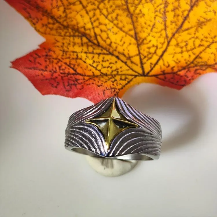 Trendy Retro Handmade All-Cloud Chaoxuan Old Heavy Industry Eye Of God Pattern Irregular Pattern Ring For Men And Women