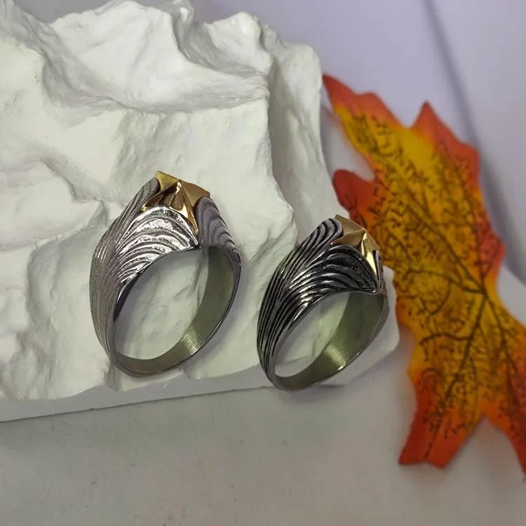 Trendy Retro Handmade All-Cloud Chaoxuan Old Heavy Industry Eye Of God Pattern Irregular Pattern Ring For Men And Women