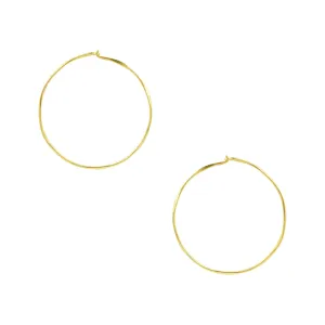 Twisted Sleeper Hoops in Gold - 1 1/2"
