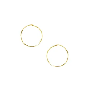 Twisted Sleeper Hoops in Gold - 1"