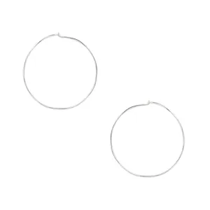 Twisted Sleeper Hoops in Silver - 1 1/2"