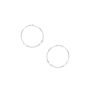 Twisted Sleeper Hoops in Silver - 1"