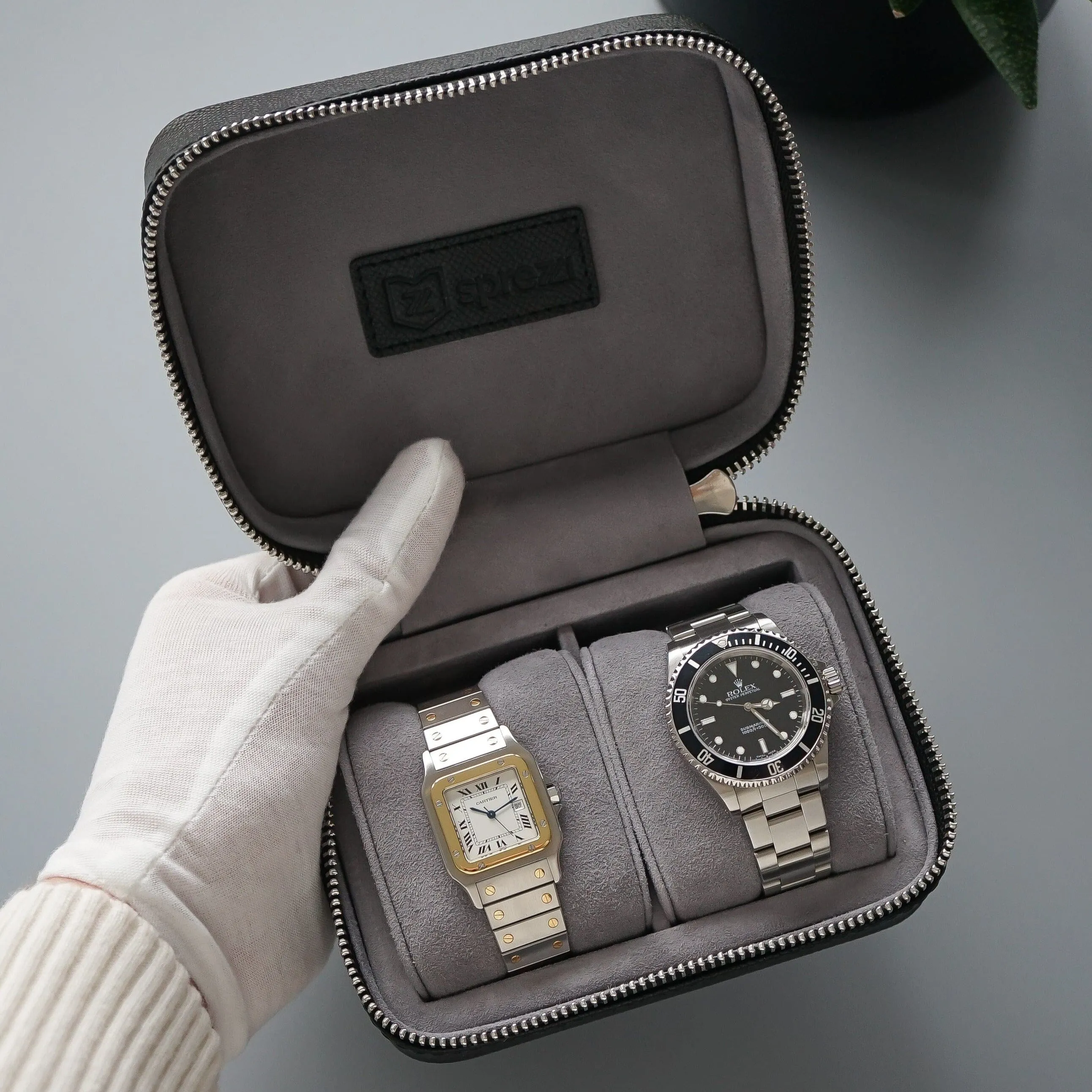 Uhrenbox 2 Uhren [Schwarz]