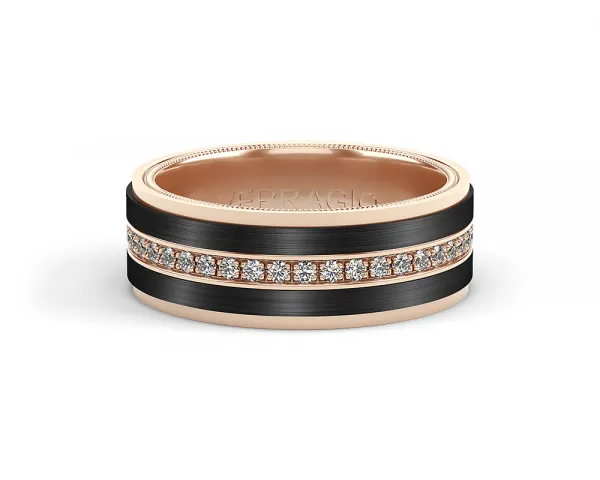 Verragio Titanium & Gold Diamond Men's Wedding Band