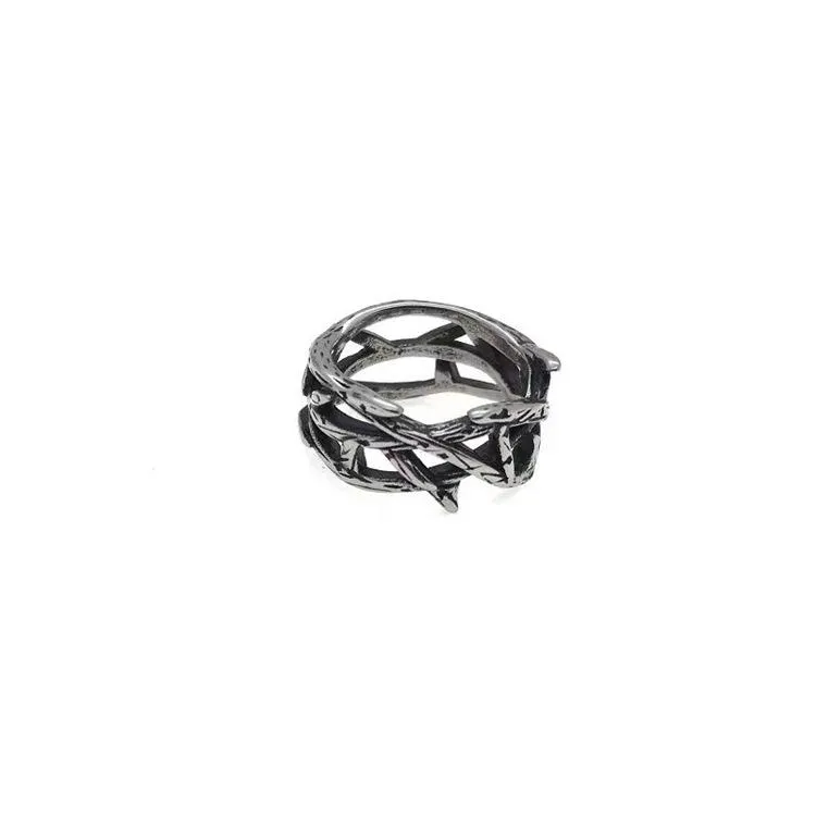 Vintage Dark Cold Wind Vine Thorns Ring Men's And Women's Ins Trendy Jewelry Hip-hop Personality Niche Titanium Steel Ring