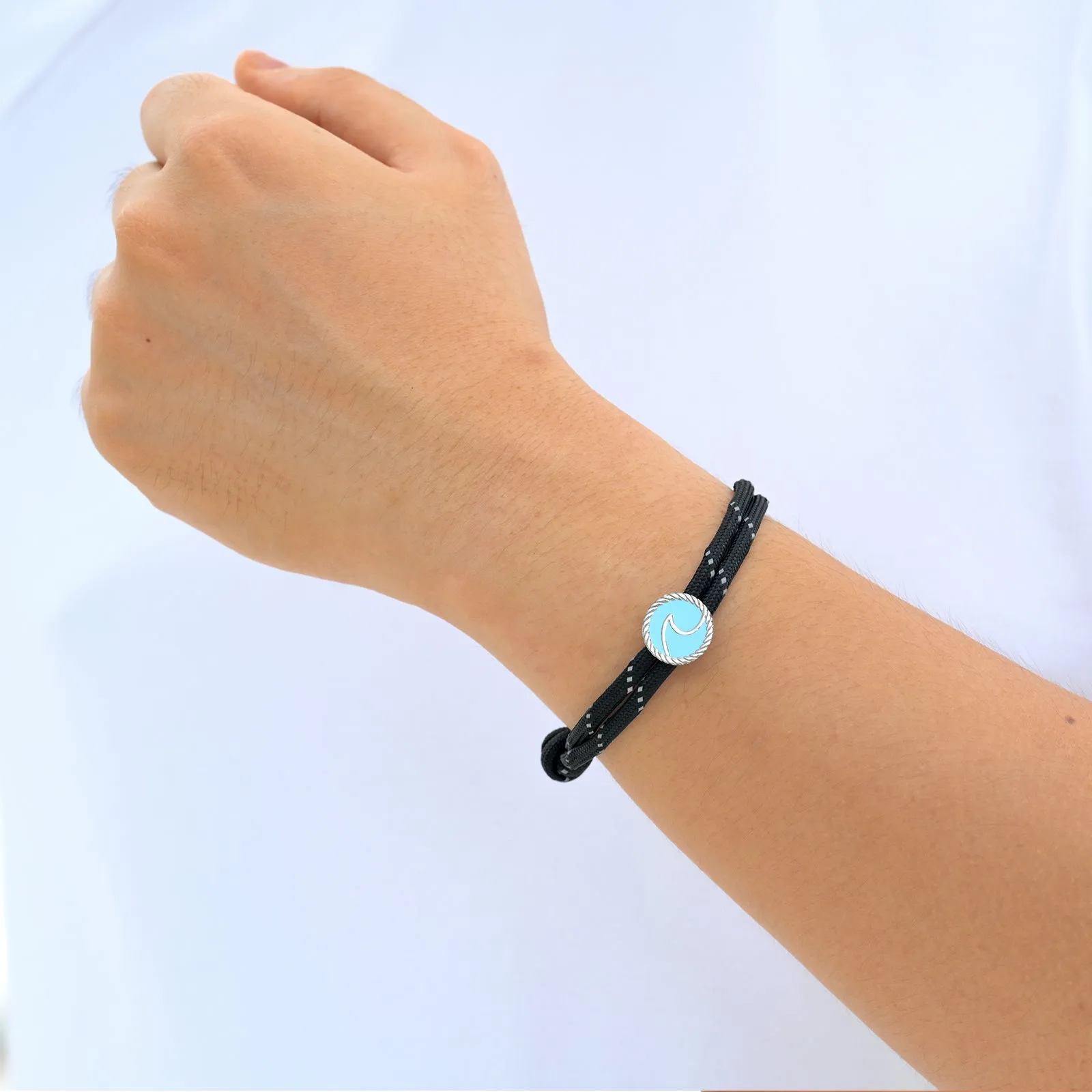 Wave Paracord Bracelet, Black